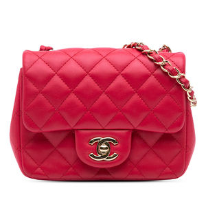 Pre-Loved Chanel Mini Square Classic Lambskin Single Flap